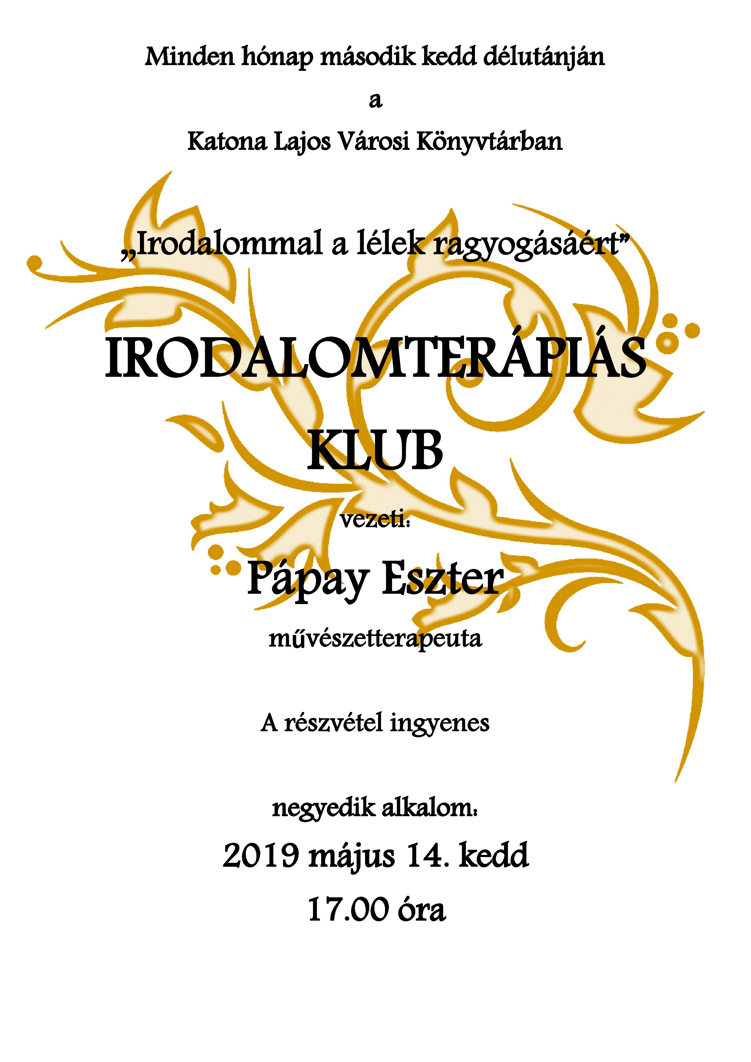 Irodalomterápiás Klub