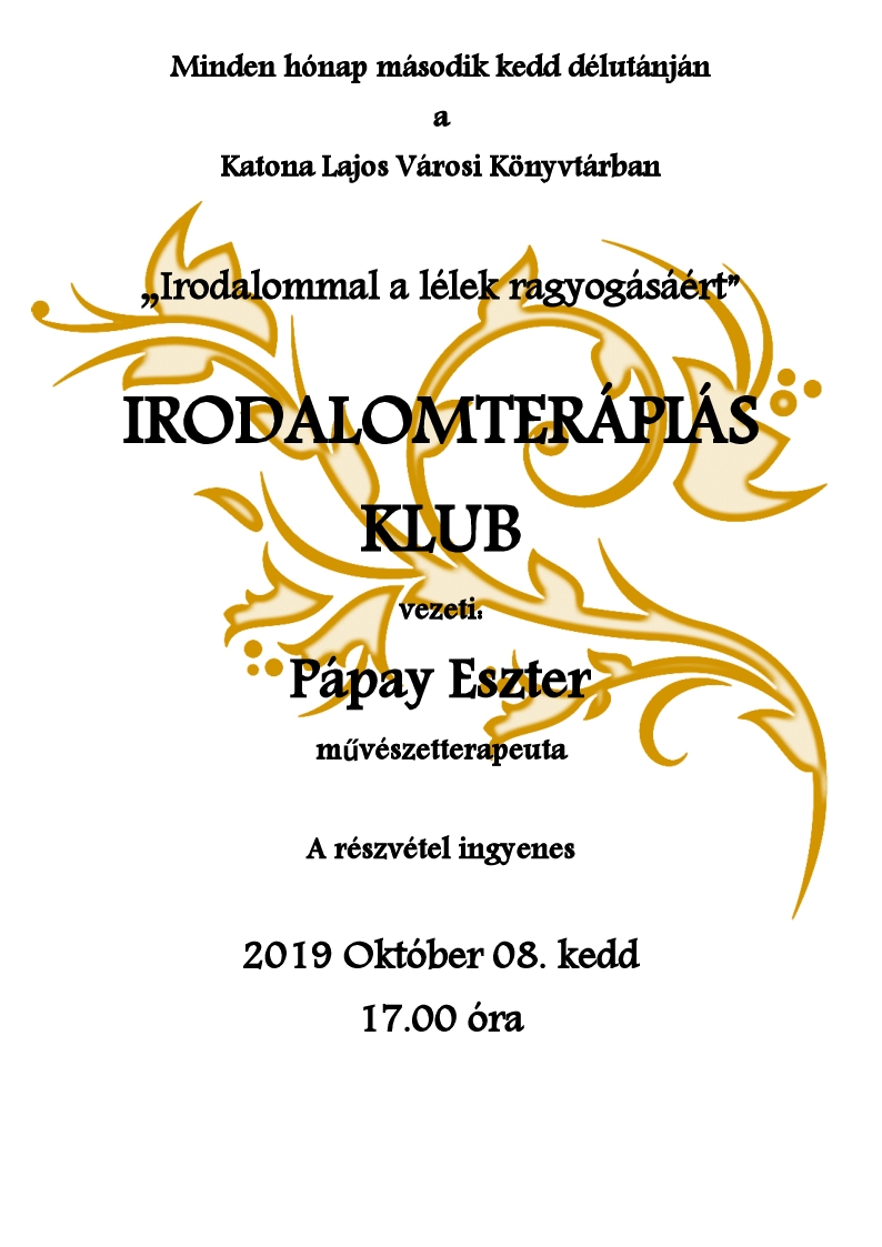 Irodalomterápiás klub